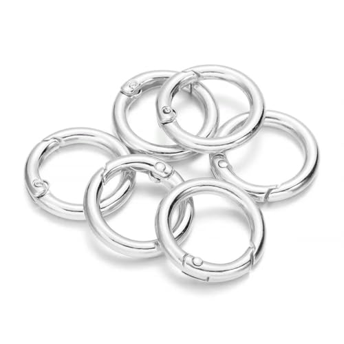 5 Stück Metall-O-Ring-Federverschlüsse, zu öffnender Karabiner, Schlüsselanhänger, Taschenclips, Haken, Hundekettenschnallen, Verbinder für DIY-Schmuckherstellung, Silber, 29,5 mm 5 Stück Metall-O-Ring-Federverschlüsse, zu öffnender Karabiner, Schlüsselanhänger, Taschenclips, Haken, Hundekettenschnallen, Verbinder für DIY-Schmuckherstellung, Silber, 29,5 mm von SEDRGH