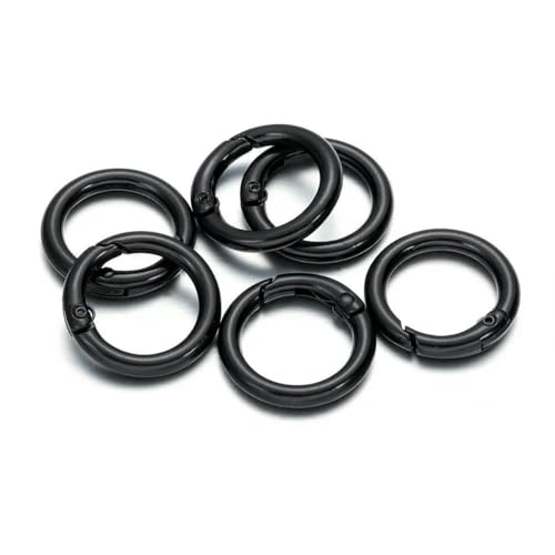 5 Stück Metall-O-Ring-Federverschlüsse, zu öffnender Karabiner, Schlüsselanhänger, Taschenclips, Haken, Hundekettenschnallen, Verbinder für die DIY-Schmuckherstellung, Schwarz, 19,5 mm 5 Stück Metall-O-Ring-Federverschlüsse, zu öffnender Karabiner, Schlüsselanhänger, Taschenclips, Haken, Hundekettenschnallen, Verbinder für die DIY-Schmuckherstellung, Schwarz, 19,5 mm von SEDRGH