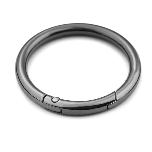 5 Stück Metall-O-Ring-Federverschlüsse für DIY-Schmuck, zu öffnen, runder Karabiner, Schlüsselanhänger, Taschenclips, Haken, Hundekettenschnallen, Verbinder, schwarz, 38 mm 5 Stück Metall-O-Ring-Federverschlüsse für DIY-Schmuck, zu öffnen, runder Karabiner, Schlüsselanhänger, Taschenclips, Haken, Hundekettenschnallen, Verbinder, schwarz, 38 mm von SEDRGH