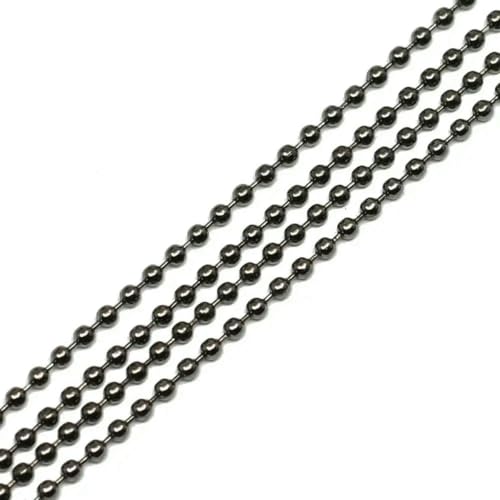 5 m/Los 1,2 1,5 2,0 mm Metallkugelperlenketten Befunde Massenketten für Schmuckherstellungszubehör DIY-Zubehör-Gun Black-2,0 mm 5 m/Los 1,2 1,5 2,0 mm Metallkugelperlenketten Befunde Massenketten für Schmuckherstellungszubehör DIY-Zubehör-Gun Black-2,0 mm von SEDRGH