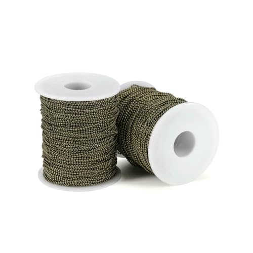 5 m/Los 1,5 2 2,3,0 mm goldfarbene kupferbeschichtete Kugelperlenkette, runder Perlenkettenverbinder für die Herstellung von DIY-Schmuck, Halsketten und Armbändern - Antike Bronze - 1,5 mm 5 m/Los 1,5 2 2,3,0 mm goldfarbene kupferbeschichtete Kugelperlenkette, runder Perlenkettenverbinder für die Herstellung von DIY-Schmuck, Halsketten und Armbändern - Antike Bronze - 1,5 mm von SEDRGH