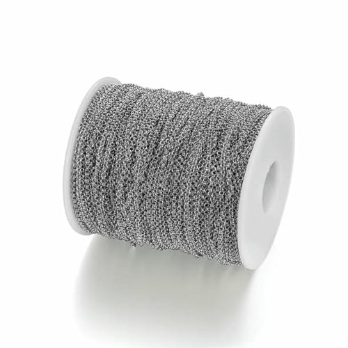 5 m/Los 2–5,8 mm Bulk-Kette, lange Schmuckkette, Verlängerungsketten, Halskettenketten für DIY handgefertigten Schmuck, der Zubehörteile herstellt, Rhodium, 5,8 x 2 m 5 m/Los 2–5,8 mm Bulk-Kette, lange Schmuckkette, Verlängerungsketten, Halskettenketten für DIY handgefertigten Schmuck, der Zubehörteile herstellt, Rhodium, 5,8 x 2 m von SEDRGH
