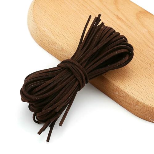 5 m/los 1 m/Streifen 2,5 mm doppelseitiges Wildleder-Handwebband, koreanischer Samt, handgefertigt, DIY-Perlenarmband, Schmuckzubehör, V156, Dunkelkaffeebraun, V156-M von SEDRGH