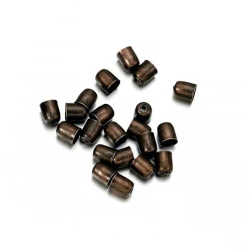 50–100 Stück Perlenkappen, Lederschnüre, Schnallen, Endkappen, Quastenkappen für Modeschmuckherstellung, DIY, handgefertigter Schmuck, Rotkupfer, 7 x 8 mm, 100 Stück von SEDRGH
