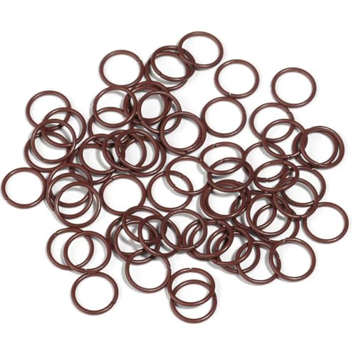 50 Stück/Los 8 10 mm bunte Einzelschlaufen offene Biegeringe Spaltringe Verbinder für DIY Armband Halskette Schmuckherstellung Zubehör-braun-8mm von SEDRGH