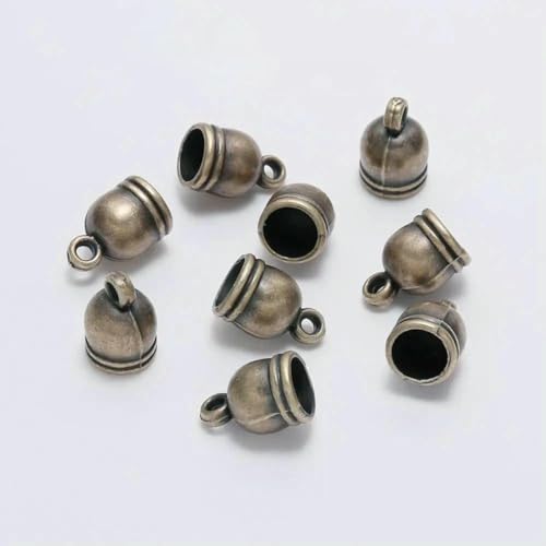 50 Stück/Los Halsketten-Endkappen, Quastenkappen, Lederkordel-Crimp-Endkappen, Perlenkappen, Verschluss für DIY-Schmuckherstellung, Zubehör – Antikbronze – 8 mm x 50 Stück 50 Stück/Los Halsketten-Endkappen, Quastenkappen, Lederkordel-Crimp-Endkappen, Perlenkappen, Verschluss für DIY-Schmuckherstellung, Zubehör – Antikbronze – 8 mm x 50 Stück von SEDRGH