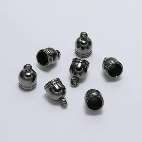 50 Stück/Los Halsketten-Endkappen, Quastenkappen, Lederkordel-Crimp-Endkappen, Perlenkappen, Verschluss für DIY-Schmuckherstellung, Zubehör – Gun Black – 14,0 mm x 50 Stück 50 Stück/Los Halsketten-Endkappen, Quastenkappen, Lederkordel-Crimp-Endkappen, Perlenkappen, Verschluss für DIY-Schmuckherstellung, Zubehör – Gun Black – 14,0 mm x 50 Stück von SEDRGH