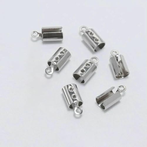 50 Stück 1–5 mm Edelstahl-Lederschnur-Quetschperlen, Endkappen, Verschlussverbinder für Armband, Halskette, Schmuckherstellung, 4,0 mm 50 Stück 1–5 mm Edelstahl-Lederschnur-Quetschperlen, Endkappen, Verschlussverbinder für Armband, Halskette, Schmuckherstellung, 4,0 mm von SEDRGH
