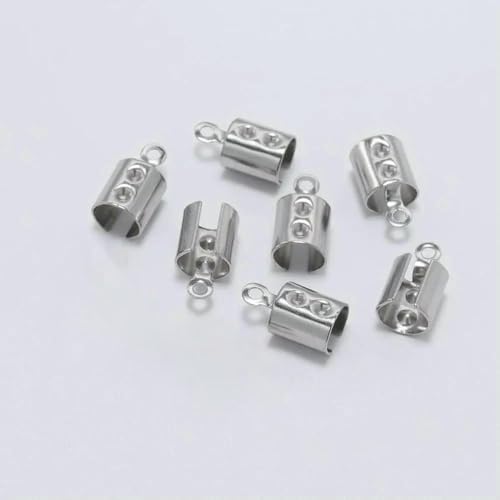 50 Stück 1–5 mm Edelstahl-Lederschnur-Quetschperlen, Endkappen, Verschlussverbinder für Armband, Halskette, Schmuckherstellung, 5,0 mm 50 Stück 1–5 mm Edelstahl-Lederschnur-Quetschperlen, Endkappen, Verschlussverbinder für Armband, Halskette, Schmuckherstellung, 5,0 mm von SEDRGH
