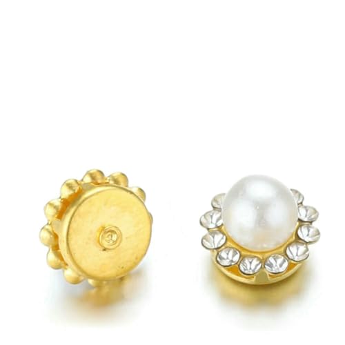50 Stück Blumen-Strassperlen, Perlen, goldfarben, Kralle für Brosche, Knopf, Schleife, Cabochons, DIY-Schmuckherstellung, 9 mm, goldfarben 50 Stück Blumen-Strassperlen, Perlen, goldfarben, Kralle für Brosche, Knopf, Schleife, Cabochons, DIY-Schmuckherstellung, 9 mm, goldfarben von SEDRGH