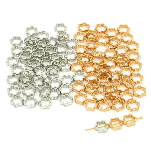 50 Stück CCB-Perlen mit zwei Löchern, Herz, Blume, oval, Kreis, Rahmen, Abstandshalter für DIY-Armbänder, Ohrringe, Anhänger, Schmuckherstellung, 12 mm, MX_a 50 Stück CCB-Perlen mit zwei Löchern, Herz, Blume, oval, Kreis, Rahmen, Abstandshalter für DIY-Armbänder, Ohrringe, Anhänger, Schmuckherstellung, 12 mm, MX_a von SEDRGH