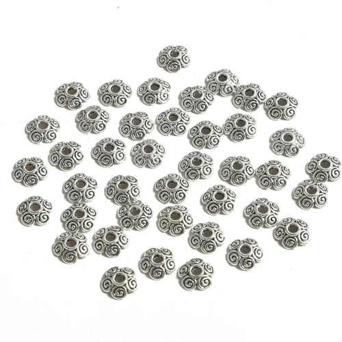 50 Stück tibetische Antik-Silber-Farbe Blattgold Blumenperlen-Endkappen für Schmuckherstellung Handarbeiten Spacer Perlenkappen DIY Zubehör-10mm 50 Stück 50 Stück tibetische Antik-Silber-Farbe Blattgold Blumenperlen-Endkappen für Schmuckherstellung Handarbeiten Spacer Perlenkappen DIY Zubehör-10mm 50 Stück von SEDRGH