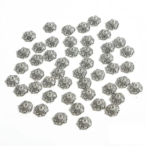 50 Stück tibetische Antiksilberfarbe Blattgold Blumenperlen Endkappen für Schmuckherstellung Handarbeiten Abstandshalter Perlenkappen DIY Zubehör-10mm 50 Stück_b 50 Stück tibetische Antiksilberfarbe Blattgold Blumenperlen Endkappen für Schmuckherstellung Handarbeiten Abstandshalter Perlenkappen DIY Zubehör-10mm 50 Stück_b von SEDRGH