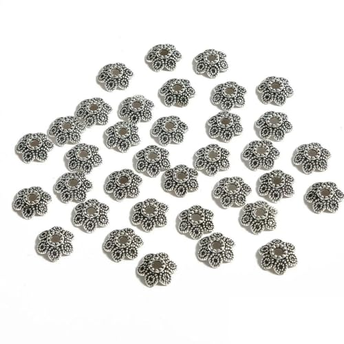 50 Stück tibetische Antiksilberfarbe Blattgold Blumenperlen Endkappen für Schmuckherstellung Handarbeiten Spacer Perlenkappen DIY Zubehör-10mm 50 Stück_a 50 Stück tibetische Antiksilberfarbe Blattgold Blumenperlen Endkappen für Schmuckherstellung Handarbeiten Spacer Perlenkappen DIY Zubehör-10mm 50 Stück_a von SEDRGH