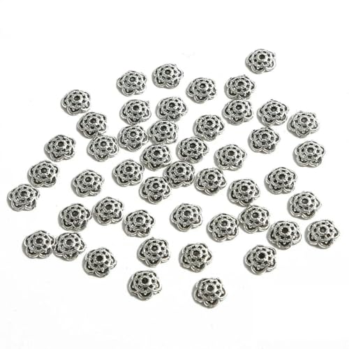 50 Stück tibetische Antiksilberfarbe Blattgold Blumenperlen Endkappen für Schmuckherstellung Handarbeiten Spacer Perlenkappen DIY Zubehör-8mm 50 Stück_a 50 Stück tibetische Antiksilberfarbe Blattgold Blumenperlen Endkappen für Schmuckherstellung Handarbeiten Spacer Perlenkappen DIY Zubehör-8mm 50 Stück_a von SEDRGH