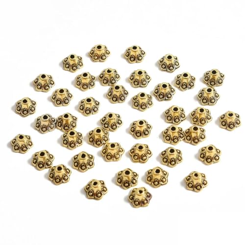 50 Stück tibetische antike Silberfarbe Blattgold Blumenperlen Endkappen für Schmuckherstellung Handarbeiten Spacer Perlenkappen DIY Zubehör-8mm 50 Stück_d 50 Stück tibetische antike Silberfarbe Blattgold Blumenperlen Endkappen für Schmuckherstellung Handarbeiten Spacer Perlenkappen DIY Zubehör-8mm 50 Stück_d von SEDRGH