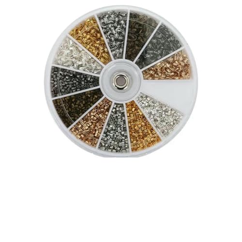 600 Stück/Box, 6 Stile, Messingrohr-Quetschperlen, Spitzen, Knotenabdeckungen, Drahtschutz, Endperle für DIY-Schmuckherstellung, Zubehör-6 600 Stück/Box, 6 Stile, Messingrohr-Quetschperlen, Spitzen, Knotenabdeckungen, Drahtschutz, Endperle für DIY-Schmuckherstellung, Zubehör-6 von SEDRGH
