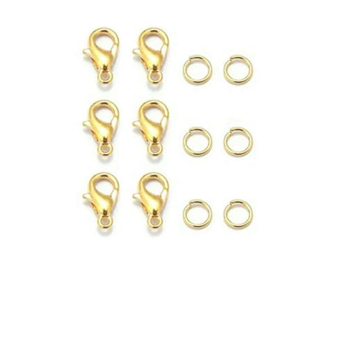 8 Farben, 200 Stück offene Biegeringe + 50 Stück Karabinerverschlüsse, Haken, Verbinder, Schmuckherstellung, DIY-Armband, Halskette, Schmuckzubehör-Set, Gold-Set 8 Farben, 200 Stück offene Biegeringe + 50 Stück Karabinerverschlüsse, Haken, Verbinder, Schmuckherstellung, DIY-Armband, Halskette, Schmuckzubehör-Set, Gold-Set von SEDRGH