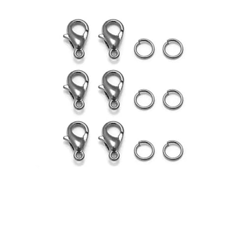 8 Farben, 200 Stück offene Biegeringe + 50 Stück Karabinerverschlüsse, Haken, Verbinder, Schmuckherstellung, DIY-Armband, Halskette, Schmuckzubehör-Set, Gun Black Set 8 Farben, 200 Stück offene Biegeringe + 50 Stück Karabinerverschlüsse, Haken, Verbinder, Schmuckherstellung, DIY-Armband, Halskette, Schmuckzubehör-Set, Gun Black Set von SEDRGH
