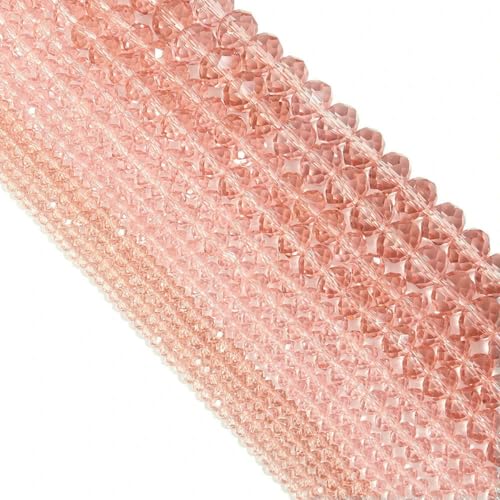 Bunte 3/4/6/8/10 mm Rondelle Österreich facettierte Kristallglasperlen Lose Abstandsperlen für die Schmuckherstellung DIY-Zubehör-Wasserrot 5680-8 mm von SEDRGH