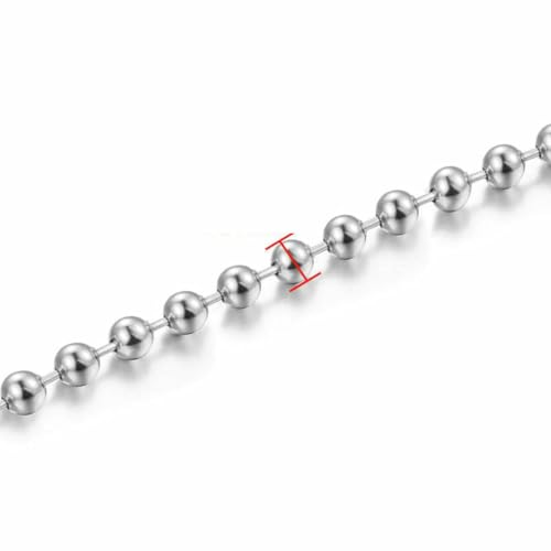 Goldfarbene Kugelkette aus Edelstahl für Herren und Damen, Halskette, Armband, Schlüsselanhänger, für DIY-Schmuckherstellung, Zubehör, verschiedene Perlenketten, 1 m, Stahl, 10 mm, 1 Meter von SEDRGH