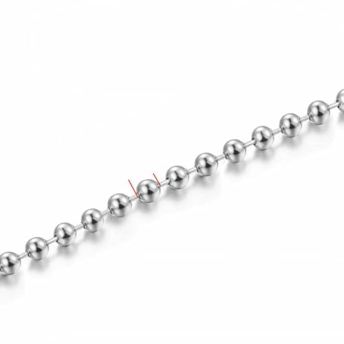 Goldfarbene Kugelkette aus Edelstahl für Herren und Damen, Halskette, Armband, Schlüsselanhänger, für DIY-Schmuckherstellung, Zubehör, verschiedene Perlenketten, 1 m, Stahl, 8 mm, 1 Meter von SEDRGH