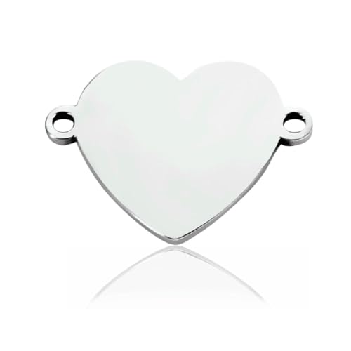 Großhandel 10 Stück Edelstahl Kleine Herz-Armband-Halskettenverbinder Handgefertigtes Charm-Zubehör DIY-Schmuckherstellungskomponenten-Silber von SEDRGH