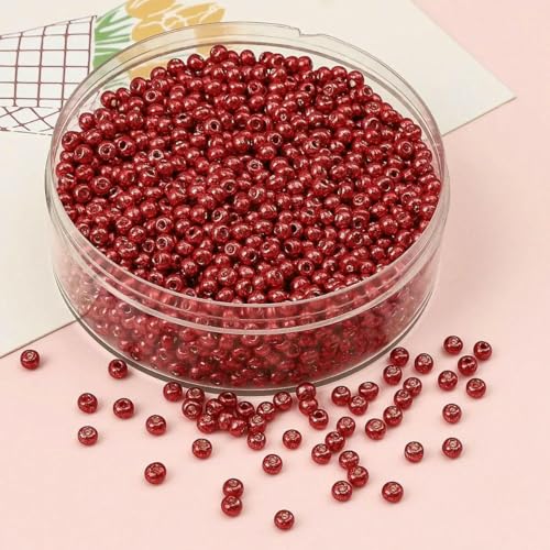 Hochwertige Metallic-farbige Glasperlen 2/3/4,0 mm zur Schmuckherstellung, DIY, Handarbeiten, Bastelbedarf-BBG096-01-4,0 mm-160 Stück Hochwertige Metallic-farbige Glasperlen 2/3/4,0 mm zur Schmuckherstellung, DIY, Handarbeiten, Bastelbedarf-BBG096-01-4,0 mm-160 Stück von SEDRGH