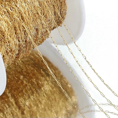 Kein Verblassen, 10 Meter, 2 Meter, Edelstahlkette, dünne Perlenketten für Armbänder, Halsketten, Schmuckherstellung, DIY, Goldfarbe, 10 Meter Kein Verblassen, 10 Meter, 2 Meter, Edelstahlkette, dünne Perlenketten für Armbänder, Halsketten, Schmuckherstellung, DIY, Goldfarbe, 10 Meter von SEDRGH
