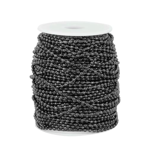 Meter Edelstahlperlen 1,5 mm/2 mm/2,5 mm/3,0 mm Kugelketten für Schlüsselanhänger, Schmuckherstellung, DIY-Halsketten, Armband-Beschläge - Schwarze Farbe - Perlen 2 mm Meter Edelstahlperlen 1,5 mm/2 mm/2,5 mm/3,0 mm Kugelketten für Schlüsselanhänger, Schmuckherstellung, DIY-Halsketten, Armband-Beschläge - Schwarze Farbe - Perlen 2 mm von SEDRGH