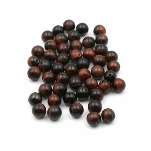 Natürliche runde Tigeraugen, Amazonit, Amethyst, Achate, Jaspis, Granat, Abstandshalter, lose Steinperlen für die Schmuckherstellung, DIY-Armbandbasteln, rotes Tigerauge, 10 mm, 10 Stück Natürliche runde Tigeraugen, Amazonit, Amethyst, Achate, Jaspis, Granat, Abstandshalter, lose Steinperlen für die Schmuckherstellung, DIY-Armbandbasteln, rotes Tigerauge, 10 mm, 10 Stück von SEDRGH