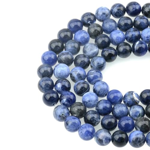 Natürliche schwarze Larvikit-Labradorit-Steinperlen, runde lose Perlen zur Schmuckherstellung, Armband- und Halskettenzubehör, 15 Zoll, 4/6/8/10 mm, blauer Sodalith, 10 mm (ca. 36 Stü Natürliche schwarze Larvikit-Labradorit-Steinperlen, runde lose Perlen zur Schmuckherstellung, Armband- und Halskettenzubehör, 15 Zoll, 4/6/8/10 mm, blauer Sodalith, 10 mm (ca. 36 Stü von SEDRGH