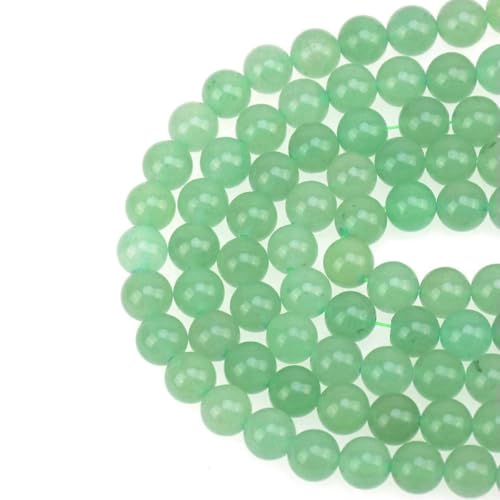 Natürliche schwarze Larvikit-Labradorit-Steinperlen, runde lose Perlen zur Schmuckherstellung, Armband- und Halskettenzubehör, 15 Zoll, 4/6/8/10 mm, grüner Aventurin, 8 mm (ca. 46 Stü von SEDRGH