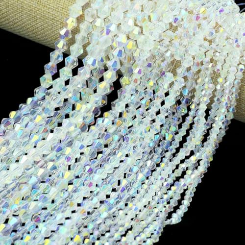 Österreichische Kristallweiße AB-Glasperlen 3/4/6/8 mm transparent mit Loch, lose Perlen für die Herstellung von DIY-Schmuck, Armbändern, Bastelbedarf, Doppelkegel, 8 mm Österreichische Kristallweiße AB-Glasperlen 3/4/6/8 mm transparent mit Loch, lose Perlen für die Herstellung von DIY-Schmuck, Armbändern, Bastelbedarf, Doppelkegel, 8 mm von SEDRGH