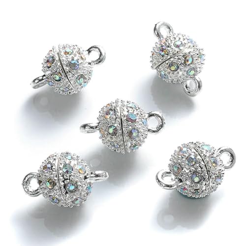 Paar runde Magnetverschlüsse, Perlen, Strass-Charms, Anhänger, DIY, Paar, Magnetschnalle für Schmuckarmband, 14/16 mm, 1–16 x 10 mm von SEDRGH