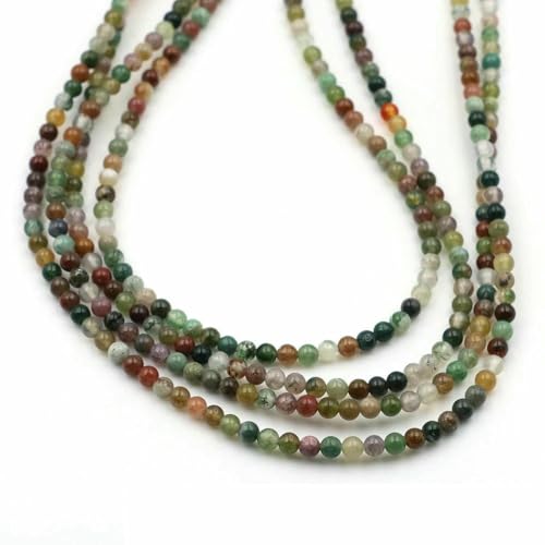 Perlen, 2 mm, 3,0 mm, natürlicher Halbedelstein, runde, lose Kristallperle für Damen, Schmuckherstellung, DIY-Armband, Halskette, Bulk-Indien-Achat, 2 mm, 165 bis 175 Stück von SEDRGH