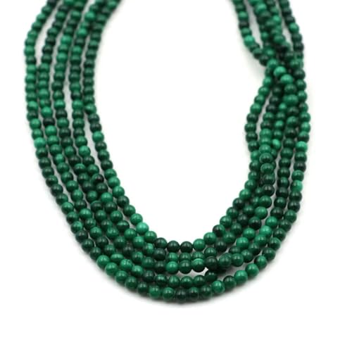 Perlen, 2 mm, 3,0 mm, natürlicher Halbedelstein, runde, lose Kristallperle für Damen, Schmuckherstellung, DIY-Armband, Halskette, Bulk-Malachit, 3,0 mm, 115 bis 125 Stück Perlen, 2 mm, 3,0 mm, natürlicher Halbedelstein, runde, lose Kristallperle für Damen, Schmuckherstellung, DIY-Armband, Halskette, Bulk-Malachit, 3,0 mm, 115 bis 125 Stück von SEDRGH