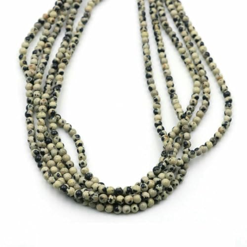Perlen, 2 mm, 3,0 mm, natürlicher Halbedelstein, runde, lose Kristallperle für Damen, Schmuckherstellung, DIY-Armband, Halskette, Großpackung – Jaspis – 3,0 mm, 115 bis 125 Stück von SEDRGH