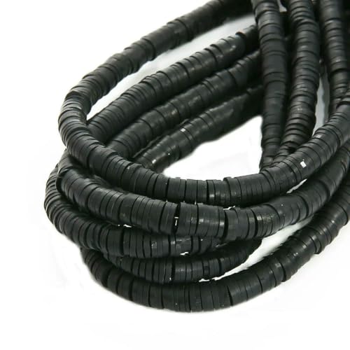 Polymer-Ton-Perlen, 6 mm, Regenbogenfarben, rund, flach, Chip-Perlen für die Schmuckherstellung, Boho, einzigartige Armbänder, lose Perlen, Zubehör, DIY-1 schwarz, 6 mm, 38,1 cm Polymer-Ton-Perlen, 6 mm, Regenbogenfarben, rund, flach, Chip-Perlen für die Schmuckherstellung, Boho, einzigartige Armbänder, lose Perlen, Zubehör, DIY-1 schwarz, 6 mm, 38,1 cm von SEDRGH