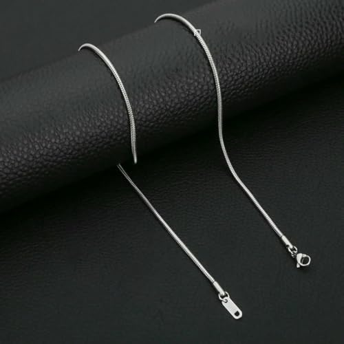 Schlangenketten-Halskette aus Edelstahl, Ketten zum Selbermachen für Frauen, Schmuckherstellung, Anhänger, Karabinerverschlüsse, 2,0 mm, Silber, 45 cm Schlangenketten-Halskette aus Edelstahl, Ketten zum Selbermachen für Frauen, Schmuckherstellung, Anhänger, Karabinerverschlüsse, 2,0 mm, Silber, 45 cm von SEDRGH