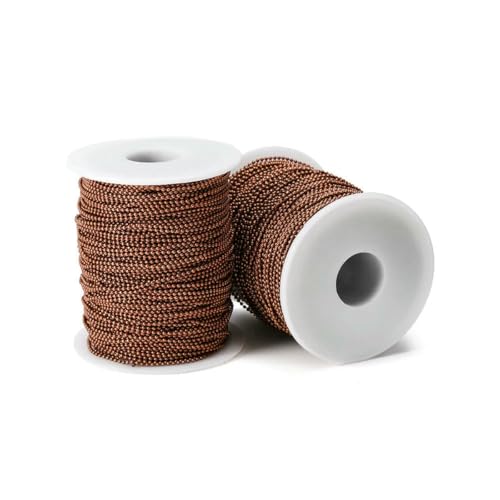 m/Los 1,5 2 2,3,0 mm goldfarbene kupferbeschichtete Kugelperlenkette, runder Perlenkettenverbinder für die Herstellung von DIY-Schmuck, Halsketten, Armbändern – antikes Rot – 1,5 mm m/Los 1,5 2 2,3,0 mm goldfarbene kupferbeschichtete Kugelperlenkette, runder Perlenkettenverbinder für die Herstellung von DIY-Schmuck, Halsketten, Armbändern – antikes Rot – 1,5 mm von SEDRGH