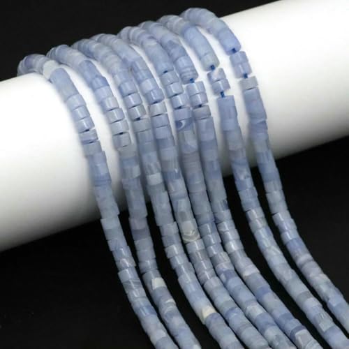 x 2 mm flache runde Natursteinperlen, Tigerauge, Achate, Quarze, Rondelle-Perlen für die Schmuckherstellung, DIY-Ohrring, Armband, Halskette, lila Achat, 5 Stränge von SEDRGH