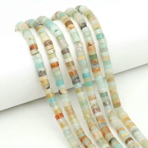 x 2 mm flache runde Natursteinperlen, Tigerauge, Achate, Quarze, Rondellperlen zur Schmuckherstellung, DIY-Ohrring, Armband, Halskette, Farbe: Amazonit, 5 Stränge x 2 mm flache runde Natursteinperlen, Tigerauge, Achate, Quarze, Rondellperlen zur Schmuckherstellung, DIY-Ohrring, Armband, Halskette, Farbe: Amazonit, 5 Stränge von SEDRGH
