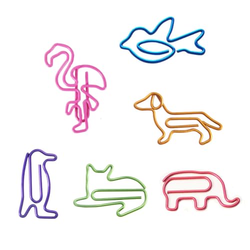 Büroklammern in Tierform, niedliche Büroklammern, verschiedene Farben, dekorative Lesezeichen, Metall-Papierklemmen für Zuhause, Büro, 120 Stück Büroklammern in Tierform, niedliche Büroklammern, verschiedene Farben, dekorative Lesezeichen, Metall-Papierklemmen für Zuhause, Büro, 120 Stück von SEEK RARE