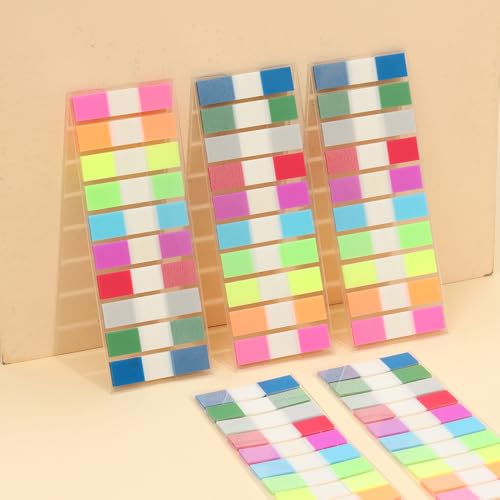 Transparente Haftnotizen, bunte Haftnotizen, beschreibbare Notizen, Seitenregister, Lesezeichen, Etiketten, 1000 Stück von SEGMART