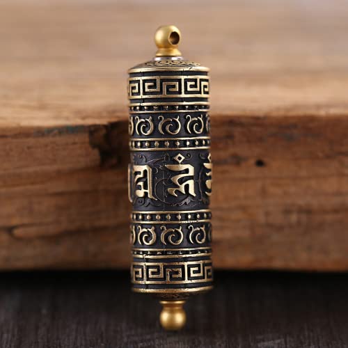 SEIBES Buddhistisches Zubehör, 1,97" Merciful Guanyin Bodhisattva Hum Gebetsmühle Anhänger Reines Kupfer Buddhistisches Mantra SEIBES Buddhistisches Zubehör, 1,97" Merciful Guanyin Bodhisattva Hum Gebetsmühle Anhänger Reines Kupfer Buddhistisches Mantra von SEIBES