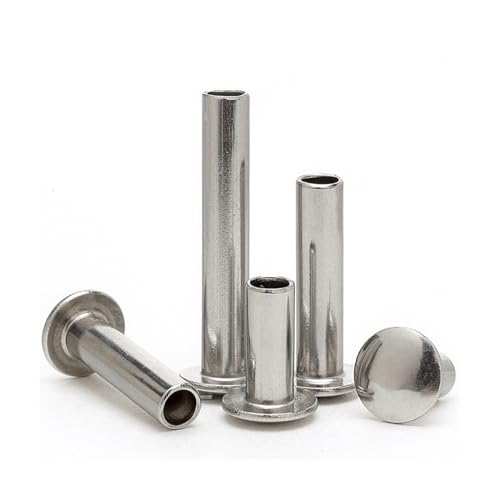 SEIDER M2, M3, M4, M5, M6, GB873, 304 Edelstahl, runder, Flacher Fachwerkkopf, halber Halbhohlschaft-Niet, Durchmesser 2–6 mm, Länge 3–50 mm(13mm,M5 (10pcs)) von SEIDER