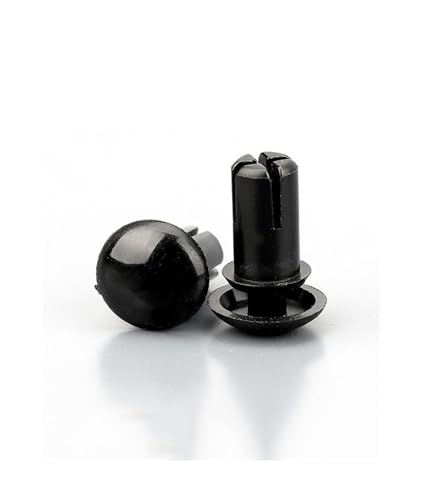 SEIDER Nylon-Nieten, Druckknopf, Kunststoff, R-Typ/Typ PC-Platte, Kunststoff-Innennieten, Nylon-Nieten, R2/2,7/3,1/3,6/4,1/5,1/6,1 mm(Black,R 2056(150 Pcs)) von SEIDER