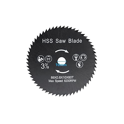 SEIDER TCT-Sägeblatt 89 x 10 mm Holztrennscheibe Hartmetallbestücktes Kreissägeblatt for PVC-Kunststoff-Schneidwerkzeuge for die Holzbearbeitung(HSS 89x10x60T) von SEIDER