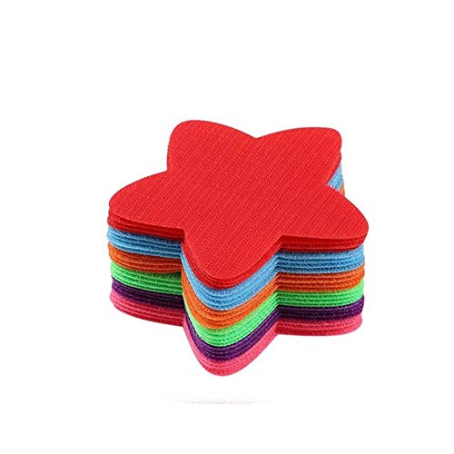 108 Stück Teppichmarkierer, Punktmarker, Teppich-Punkte für Klassenzimmer, Klassenzimmer, 10 cm Sternsitz-Marker für Lehrer, Studenten, Gruppenaktivitäten (Star Typ 6 Farbe) von SEIWEI
